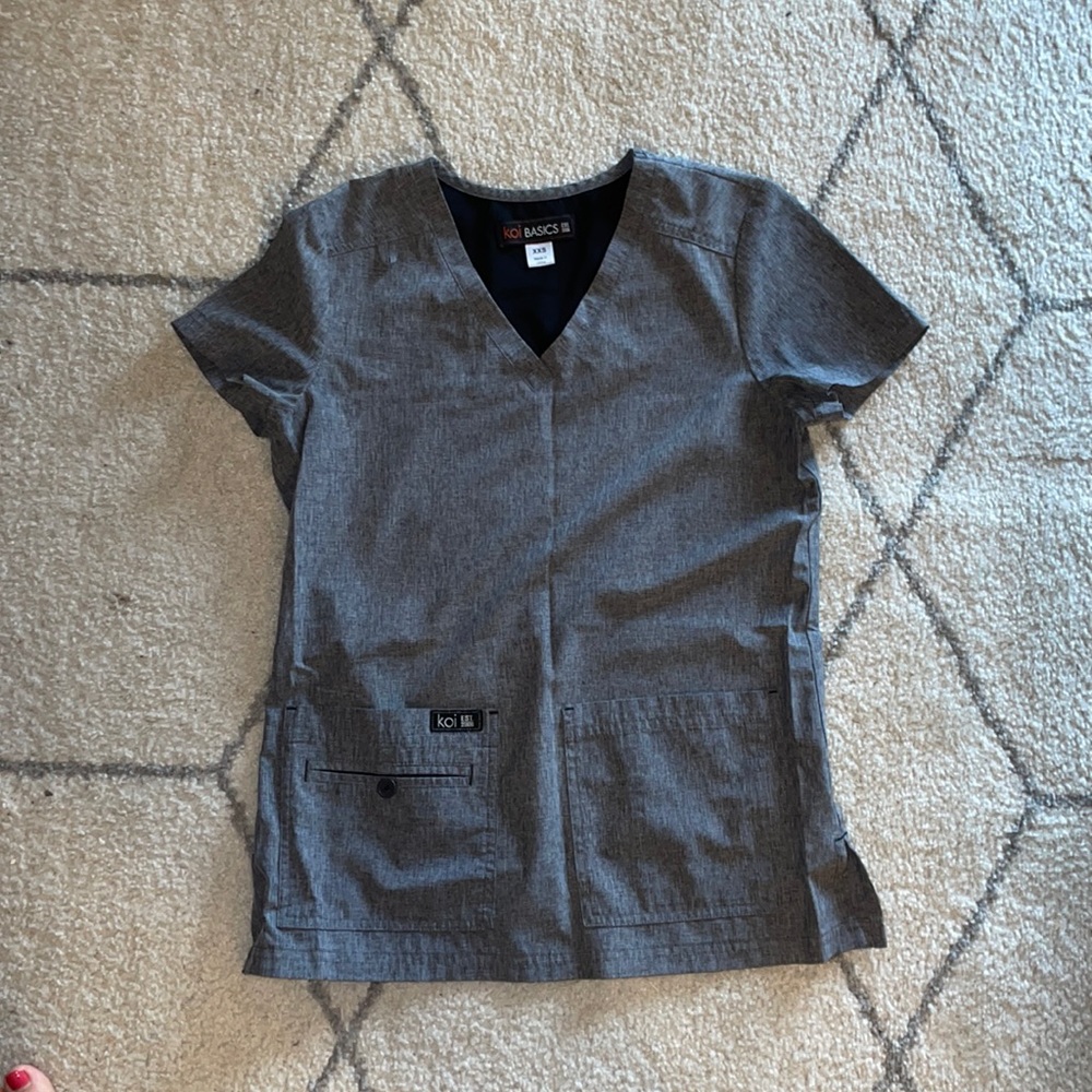 Gray Scrub Top